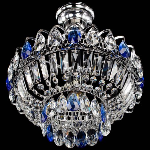 Люстра Астра Бутон №1 с подвесом Синяя в Магнитогорске Гусь Хрустальный