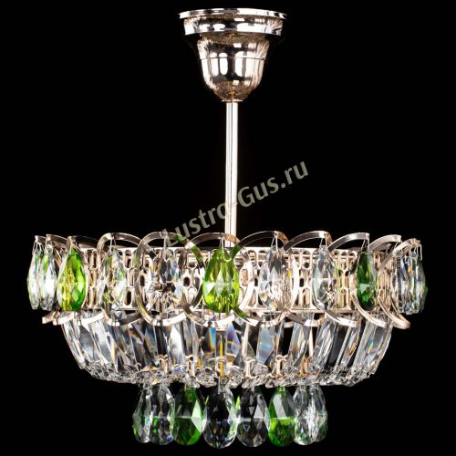 Люстра Астра Бутон №1 с подвесом Зеленая в Магнитогорске Гусь Хрустальный