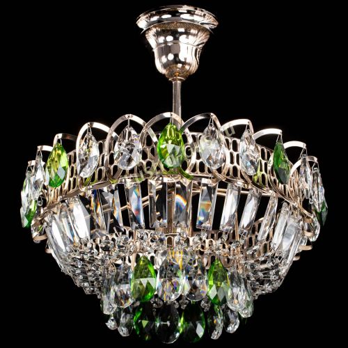 Люстра Астра Бутон №1 с подвесом Зеленая в Магнитогорске Гусь Хрустальный