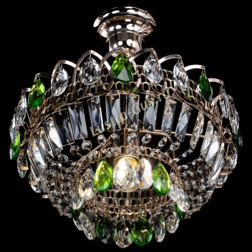 Люстра Астра Бутон №1 с подвесом Зеленая в Магнитогорске Гусь Хрустальный