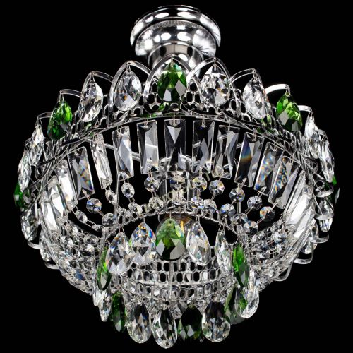 Люстра Астра Бутон №1 с подвесом Зеленая в Магнитогорске Гусь Хрустальный