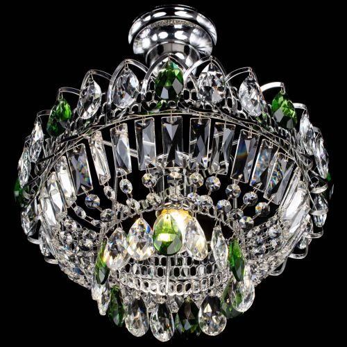 Люстра Астра Бутон №1 с подвесом Зеленая в Магнитогорске Гусь Хрустальный