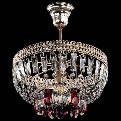 Люстра Астра Флоренция №1 мини красная в Магнитогорске Гусь Хрустальный