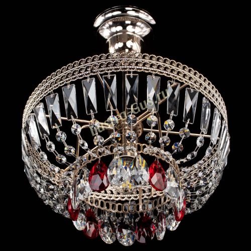 Люстра Астра Флоренция №1 мини красная в Магнитогорске Гусь Хрустальный