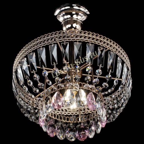 Люстра Астра Флоренция №1 мини розовая в Магнитогорске Гусь Хрустальный