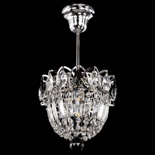 Люстра Астра Купол №1 с подвесом Черная в Магнитогорске Гусь Хрустальный