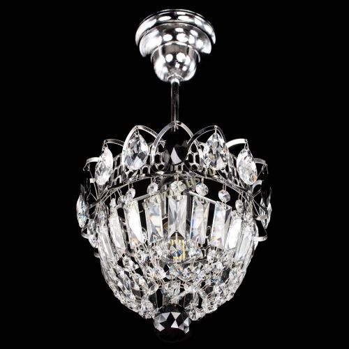 Люстра Астра Купол №1 с подвесом Черная в Магнитогорске Гусь Хрустальный