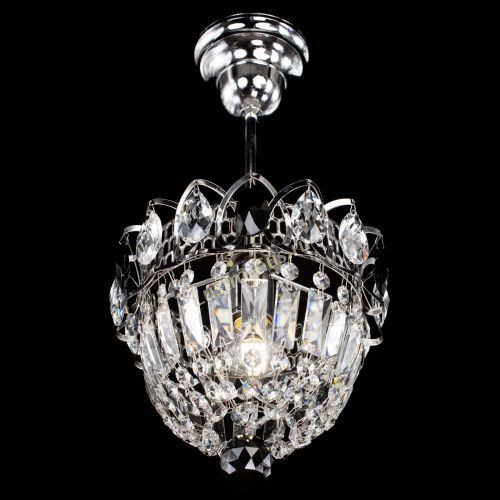 Люстра Астра Купол №1 с подвесом Черная в Магнитогорске Гусь Хрустальный