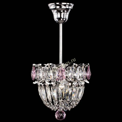 Люстра Астра Купол №1 с подвесом Розовая в Магнитогорске Гусь Хрустальный