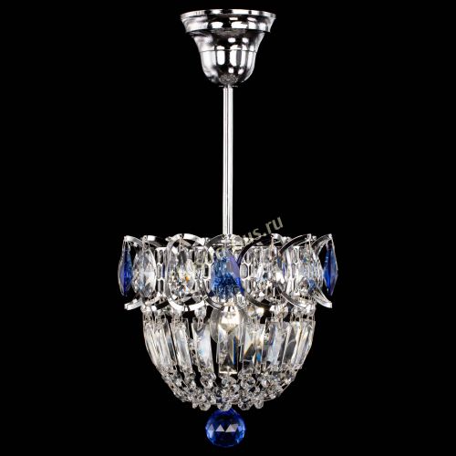 Люстра Астра Купол №1 с подвесом Синяя в Магнитогорске Гусь Хрустальный