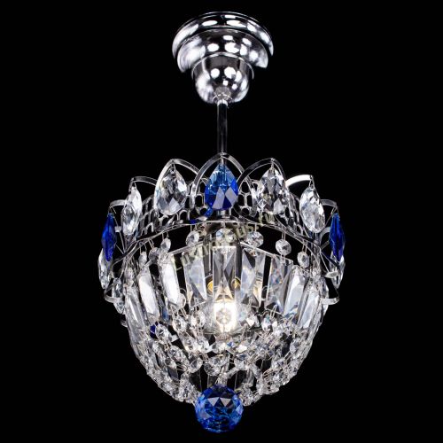 Люстра Астра Купол №1 с подвесом Синяя в Магнитогорске Гусь Хрустальный