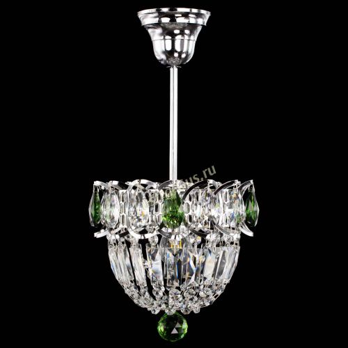 Люстра Астра Купол №1 с подвесом Зеленая в Магнитогорске Гусь Хрустальный