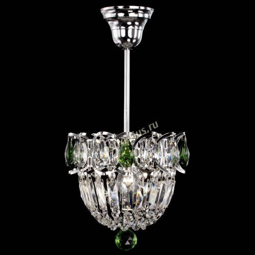 Люстра Астра Купол №1 с подвесом Зеленая в Магнитогорске Гусь Хрустальный