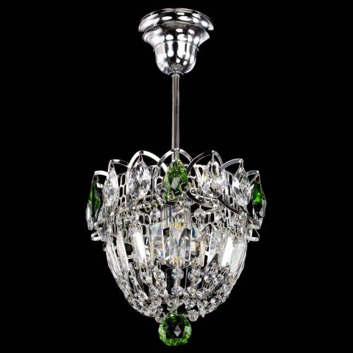Люстра Астра Купол №1 с подвесом Зеленая в Магнитогорске Гусь Хрустальный