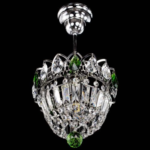 Люстра Астра Купол №1 с подвесом Зеленая в Магнитогорске Гусь Хрустальный