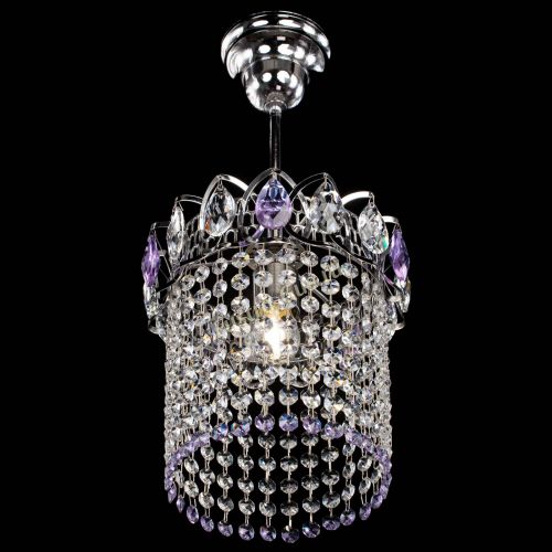 Люстра Астра оптикон №1 фиолетовая в Магнитогорске Гусь Хрустальный