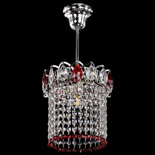 Люстра Астра оптикон №1 красная в Магнитогорске Гусь Хрустальный