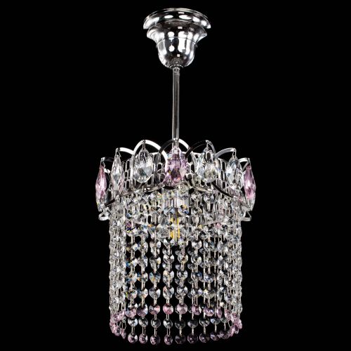 Люстра Астра оптикон №1 розовая в Магнитогорске Гусь Хрустальный