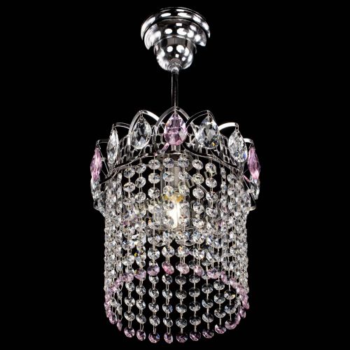 Люстра Астра оптикон №1 розовая в Магнитогорске Гусь Хрустальный