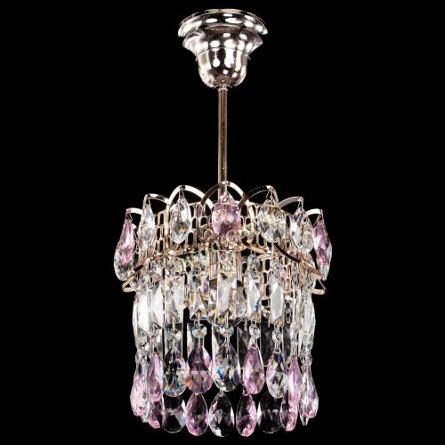 Люстра Астра пластинка №1 розовая в Магнитогорске Гусь Хрустальный