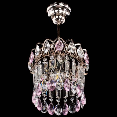 Люстра Астра пластинка №1 розовая в Магнитогорске Гусь Хрустальный