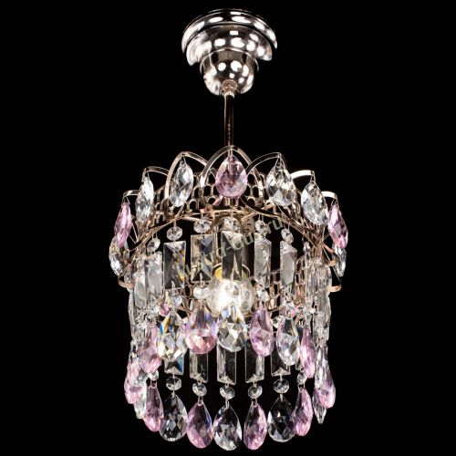 Люстра Астра пластинка №1 розовая в Магнитогорске Гусь Хрустальный