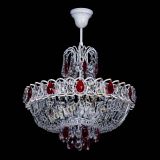 Люстра Астра Белая с подвесом красная в Магнитогорске