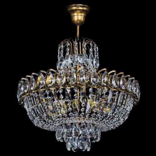 Люстра Астра с подвесом под бронзу в Магнитогорске Гусь Хрустальный