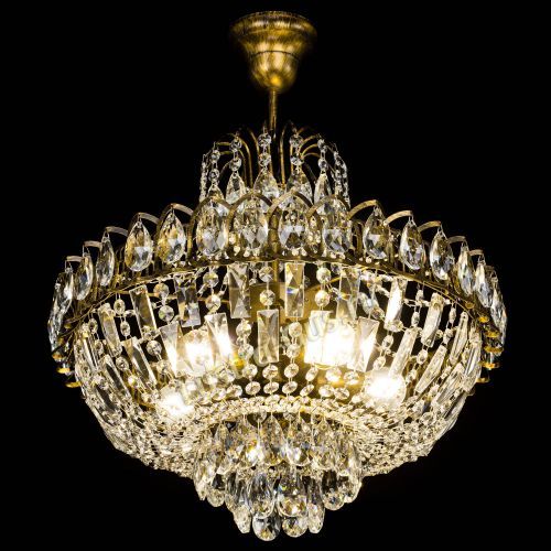 Люстра Астра с подвесом под бронзу в Магнитогорске Гусь Хрустальный