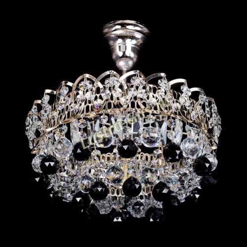 Люстра Астра шар черная 1 лампа в Магнитогорске Гусь Хрустальный