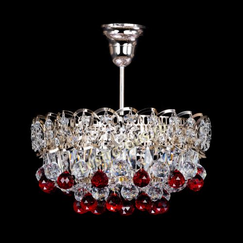 Люстра Астра шар красная 1 лампа в Магнитогорске Гусь Хрустальный