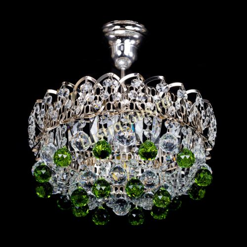 Люстра Астра шар зеленая 1 лампа в Магнитогорске Гусь Хрустальный