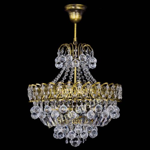 Люстра Астра шар с подвесом под бронзу в Магнитогорске Гусь Хрустальный