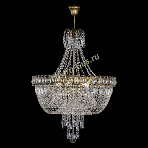 Люстра Астра Водопад №5 с подвесом под бронзу в Магнитогорске Гусь Хрустальный