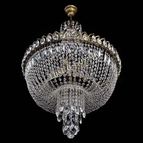 Люстра Астра Водопад №5 с подвесом под бронзу в Магнитогорске Гусь Хрустальный