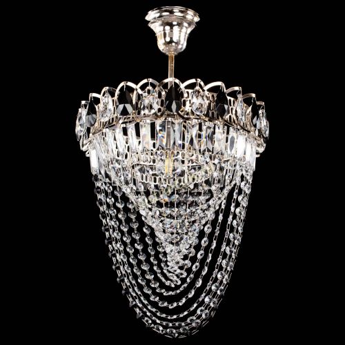 Люстра Астра Водоворот с подвесом №1 черная в Магнитогорске Гусь Хрустальный