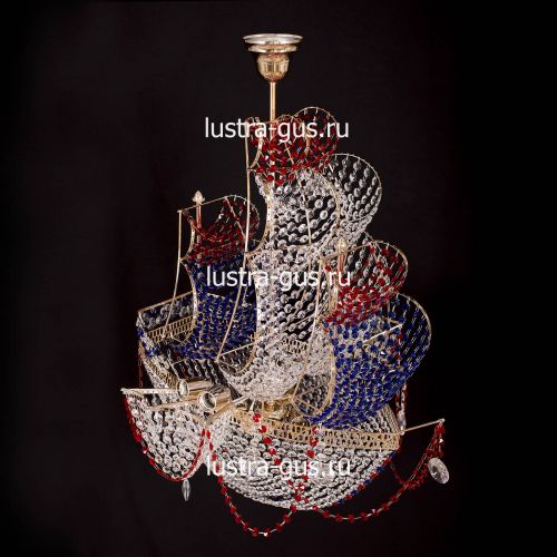 Люстра Черная Жемчужина красная в Магнитогорске Гусь Хрустальный