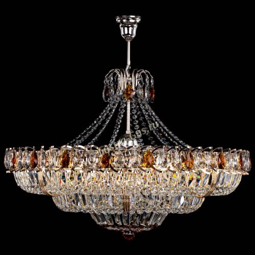 Люстра Двойное кольцо пластинка с подвесом Чайная в Магнитогорске Гусь Хрустальный