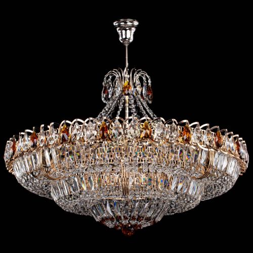 Люстра Двойное кольцо пластинка с подвесом Чайная в Магнитогорске Гусь Хрустальный