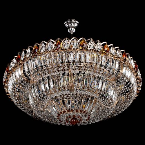 Люстра Двойное кольцо пластинка с подвесом Чайная в Магнитогорске Гусь Хрустальный