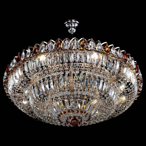 Люстра Двойное кольцо пластинка с подвесом Чайная в Магнитогорске Гусь Хрустальный