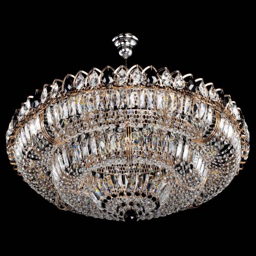 Люстра Двойное кольцо пластинка с подвесом Черная в Магнитогорске Гусь Хрустальный