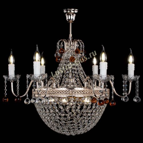 Люстра Елизавета №11 Венеция чайная в Магнитогорске Гусь Хрустальный