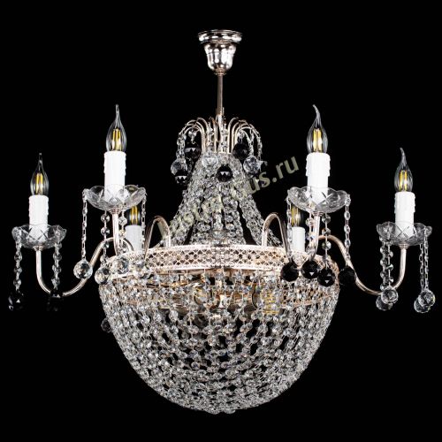 Люстра Елизавета №11 Венеция черная в Магнитогорске Гусь Хрустальный