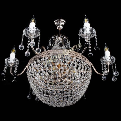 Люстра Елизавета №11 Венеция черная в Магнитогорске Гусь Хрустальный