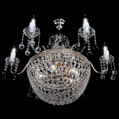 Люстра Елизавета №11 Венеция черная в Магнитогорске Гусь Хрустальный