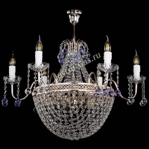 Люстра Елизавета №11 Венеция фиолетовая в Магнитогорске Гусь Хрустальный
