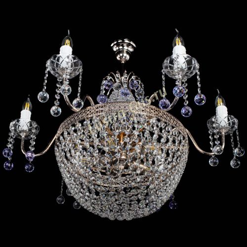 Люстра Елизавета №11 Венеция фиолетовая в Магнитогорске Гусь Хрустальный