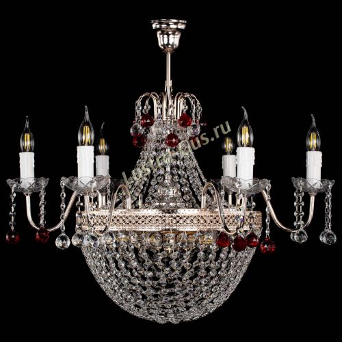Люстра Елизавета №11 Венеция красная в Магнитогорске Гусь Хрустальный