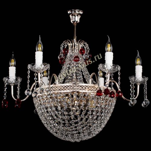 Люстра Елизавета №11 Венеция красная в Магнитогорске Гусь Хрустальный